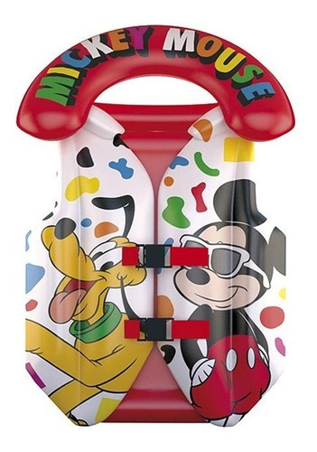 Colete Salva Vidas Inflável Infantil Mickey Disney Boia 