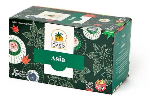 Té Asia (té Verde Jengibre Anís) Hierbas Del Oasis Pack X 3