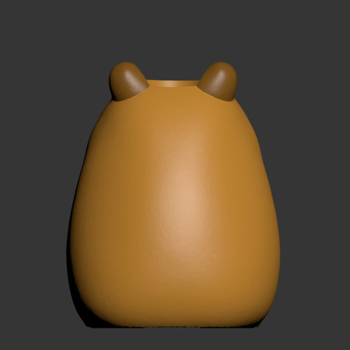 Molde Para Maceta Capibara Con Manzana 10cm Alto - Tienda3d Cualquiera Capibara Con Manzana