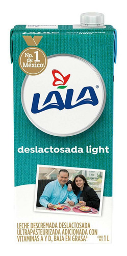 Imagen 1 de 1 de Caja Leche Lala Deslactosada Light De 1lt Con 12 Piezas