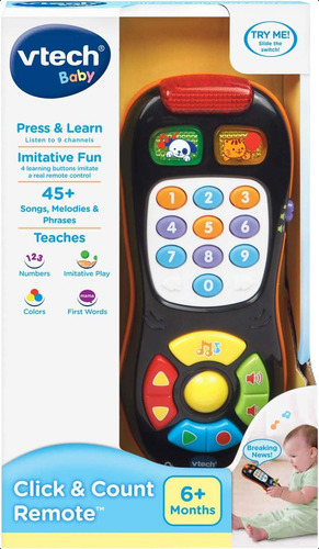 Vtech Click And Count Remote, Negro 6,7 X 1,38 X 2,96 Pulgad
