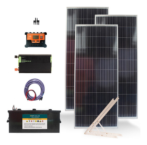 Kit Panel Solar Completo Para Casas 1000w Onda Pura Usb K6