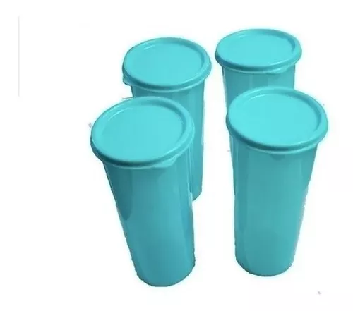 Vaso de cristal tupperware (1 juego contiene 4 piezas) vaso de  vidrio/tupperware tupperware