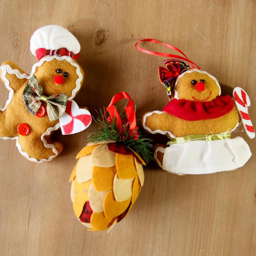 10 Pcs Adornos Navideños Para Arbol, Muñecos De Peluche