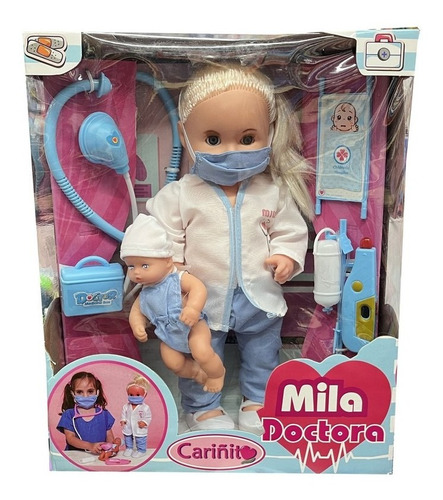 Muneca Mila Doctora Pediatra Bebe Carinito Y Acc Mt3 912 Ttm