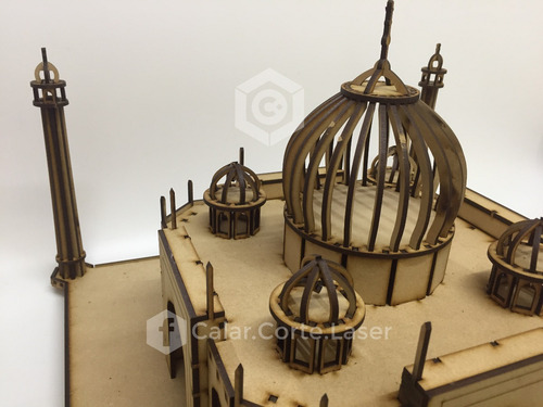 Imagen 6 de 7 de Taj Mahal Rompecabeza Puzzle 3d Maqueta Para Armar Mdf Fibro