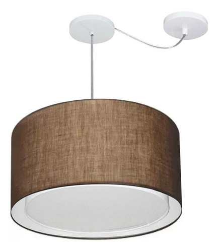 Lustre Pendente Cilíndrico Md-4307 45x30cm Café - Bivolt