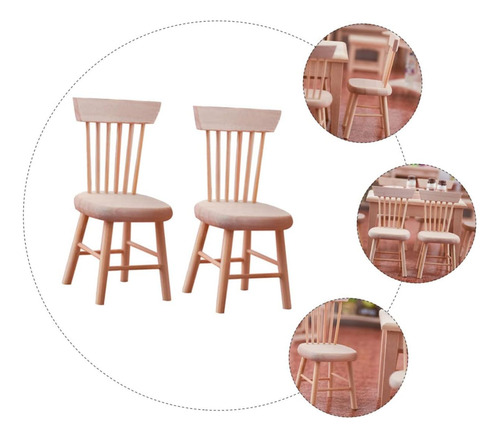 Totority 6 Piezas Silla De Casa De Muñecas Silla Con Respald
