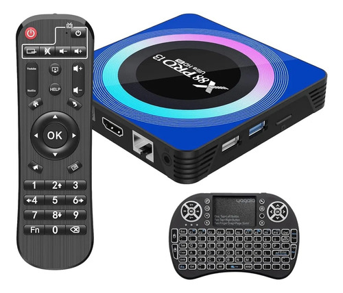 Box De Tv Android 130, X88 Pro 13 Android Box 4 Gb Ram 32 Gb Azul Estándar (Usado)