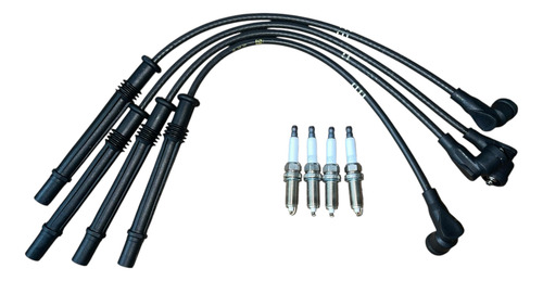 Kit Cables Y Bujías Renault Clio 2 1.2 16v D4f 99/12 Orig Negro