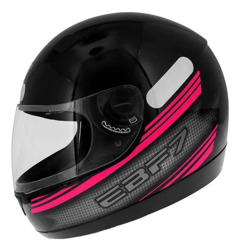 Capacete Fechado Ebf 7 Solid Preto Brilhante