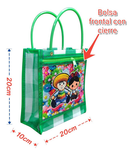 Bolsas De Mandado Mini #20 Yute Con Imagen Aguinaldo Pack35 Varios Cuadros Y Lineas
