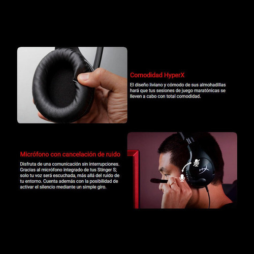 Imagen 7 de 9 de Audífonos gamer HyperX Cloud Stinger S HHSS1S-AA negro