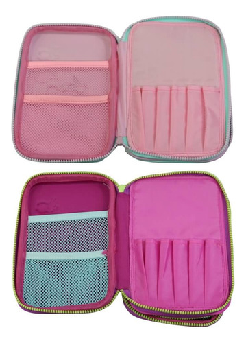 Cartuchera Escolar Cresko Mar Color Rosa Claro Lisa