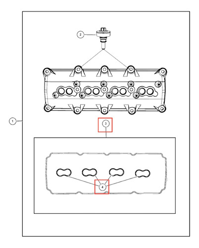 Junta Tapa De Valvulas Dodge Ram 1500 5.7 Hemi Original