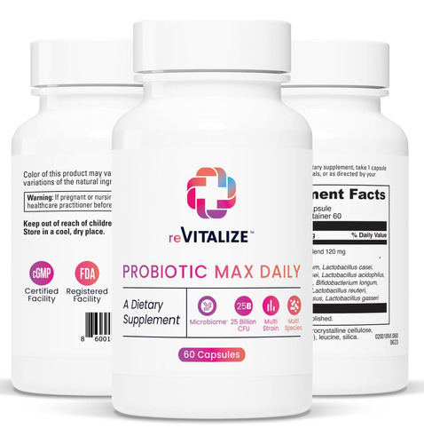 Revitalize Probiotic Max Daily - 25 Mil Millones De Ufc, 10 