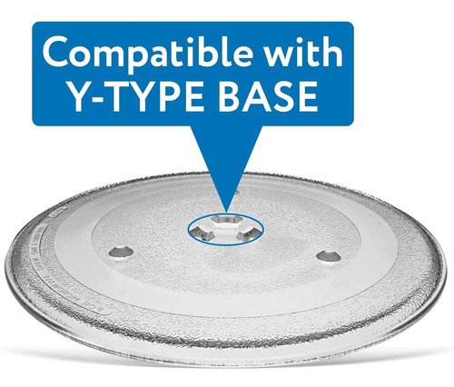Plato De Cristal Para Microondas Pequeño De 9.6 In, Repuesto