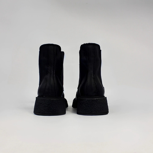 Borcegos De Mujer Botas Plataformas Negros Comodos Noruega