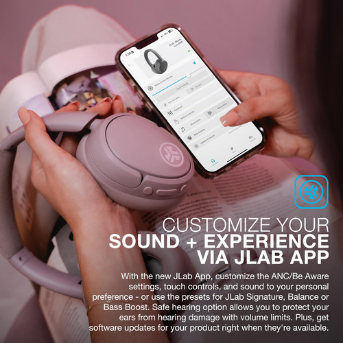 Auriculares Bluetooth Jbuds Lux Anc Malva, Cancelación Ruido