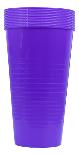 Vasos De Plástico Reutilizables Morados, 12 Piezas, Suminist
