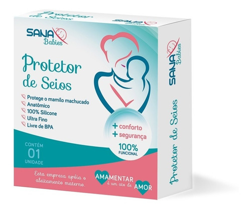 Protetor Para Seios Amamentação Sana Babies ® 100% Silicone