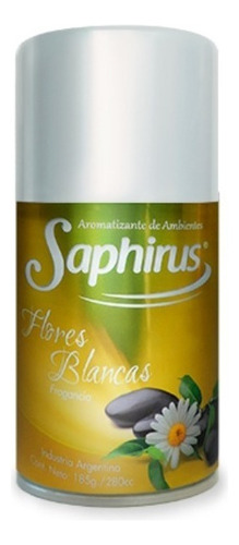 Aromatizante de ambientes aerosol Saphirus fragancia Flores Blancas 185gr