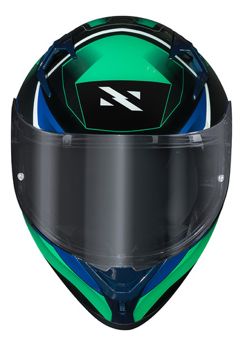 Capacete Masculino Norisk Flow Pulse Verde E Azul Lançamento