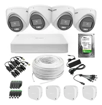 Comprar Kit Dvr 4 Camaras Seguridad Hikvision Colorvu Color De Noche