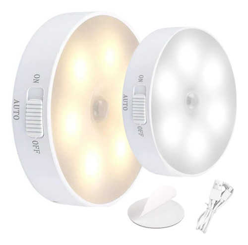 X2 Lampara Luz 6 Led Con Sensor Recargable Placard Ropero