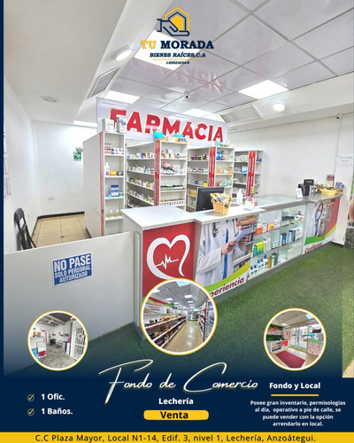 Tmbr C.a Vende Fondo De Comercio Farmacia Lechería 