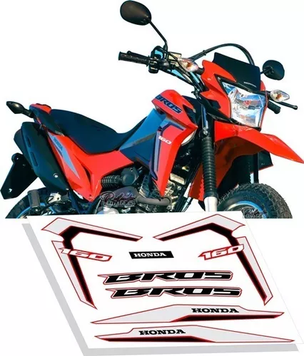 Adesivo Bros 160 2022/2023 - Kit Adesivos Moto Branca.1