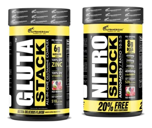 Nitro Shock Bcaa + Gluta Stack