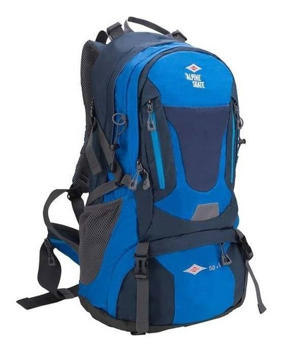 Mochila Viajero Alpine Skate Camping Mochilero Impermeable Color Azul