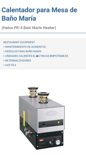 Calentador De Agua Industrial Desinfectante Hatco (Usado)