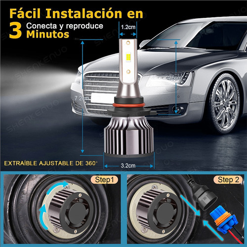 Kit De Faros Led 880 9005 9006 Para Pontiac Aztek 2001-2005
