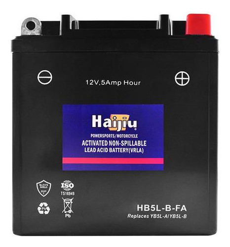 Bateria Moto Gel Hb5l-b-fa Yb5l-b/a 12n5 - 3b Haijiu