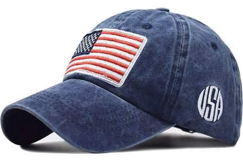 Gorra De Beisbol Bordada Con La Bandera Estadounidense Para