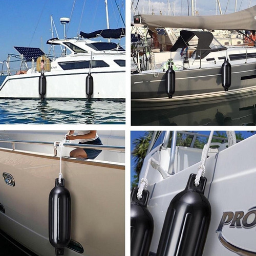 Kit 4 Defensa Náutica G5 22 X 70 Preta Castro Lancha Barco