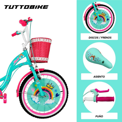 Imagen 4 de 8 de Bicicleta Para Niña Shon Life Monk Rodada 20 1 Velocidad