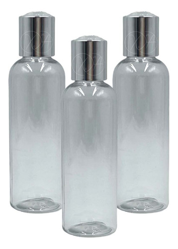 Envases Plasticos Botella 100 Ml Tapa Disc Top Dorada X 12
