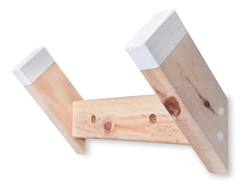 Perchero Pared Madera Escandinavo Nordico 2 Ganchos