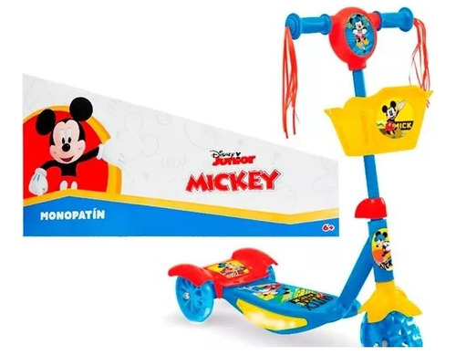 Monopatin Mickey Mouse 3 Ruedas Con Luces Y Sonido