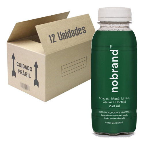 12x Suco Verde Abacaxi, Maçã, Limão, Couve  Nobrand 230ml