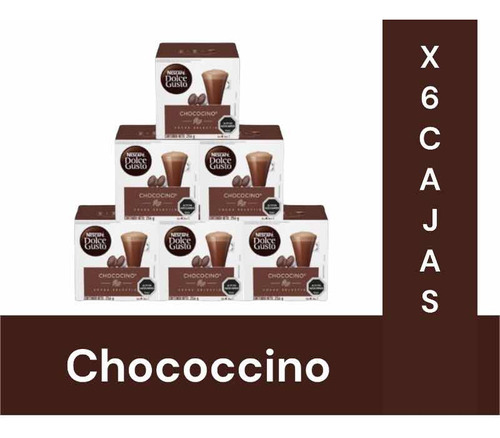 6 Cajas De Cápsulas Sabor Chococcino Para Dolce Gusto