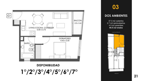 Venta Departamento Dos Ambientes En Barrio Norte