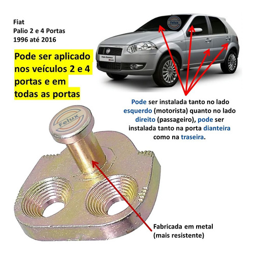 Batente Da Porta Palio 2 E 4 Portas 96-16 Pino De Aço