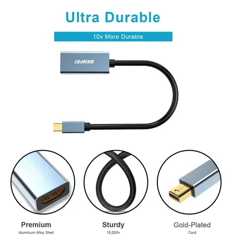 Adaptador Mini Displayport A Hdmi Benfei Mini Dp A Hdmi G...