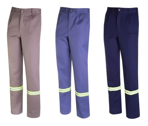 Pantalón De Trabajo Ombu Con Reflectivos Cocido