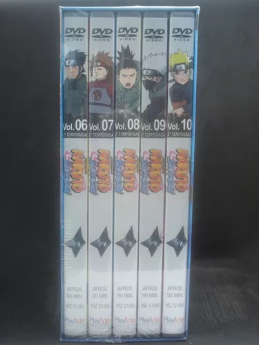 Naruto Shippuden 2ª Temporada Vol.2 - Box Com 5 Dvds - Novo