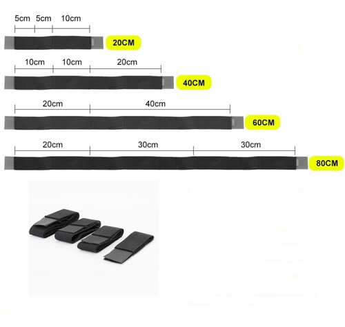4 Bandas Correas Elasticas Organiza Maletero 20,40,60,80 Cm